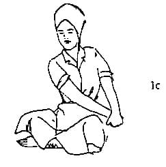 Sit in Easy Pose (cross-legged), view 3