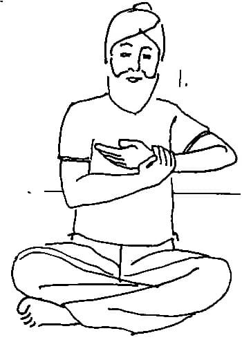 1. Sit in Easy Pose.