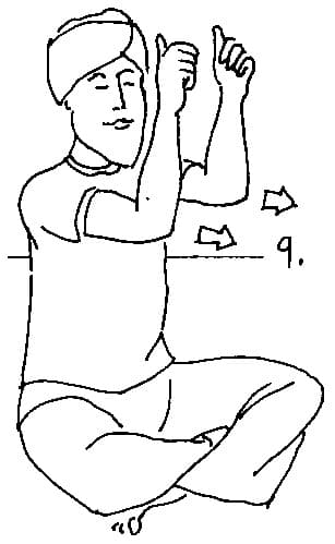 Remain in Easy Pose.