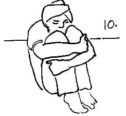 10. Sit with the spine straight