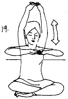 19. Remain in Easy Pose.