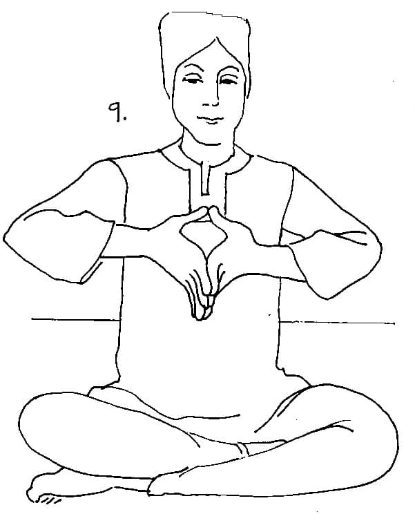9. Sit in Easy Pose.