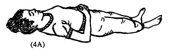 Lie on the back