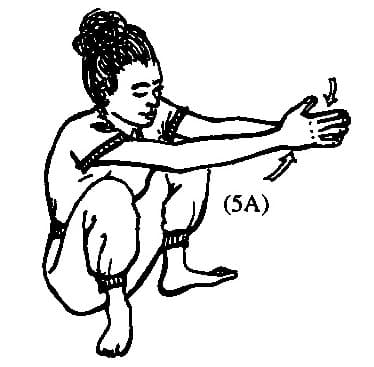 Squat into Crow Pose