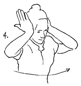 4. Sit with the legs stretched out in front of you.