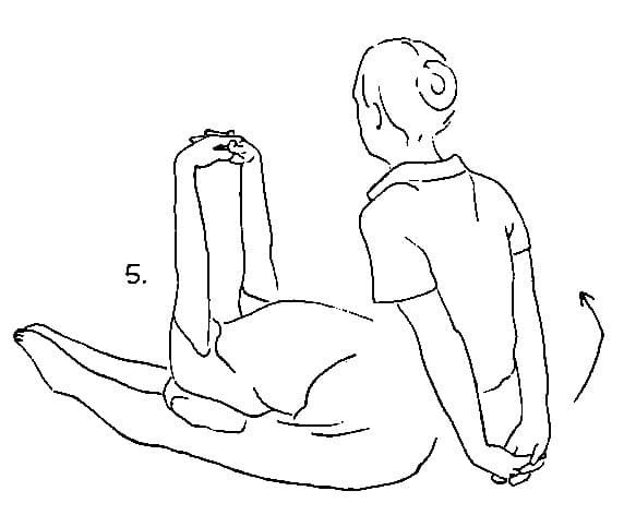 5. Remain sitting with the legs stretched out in front of you.