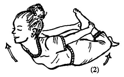 Still lying on the stomach
