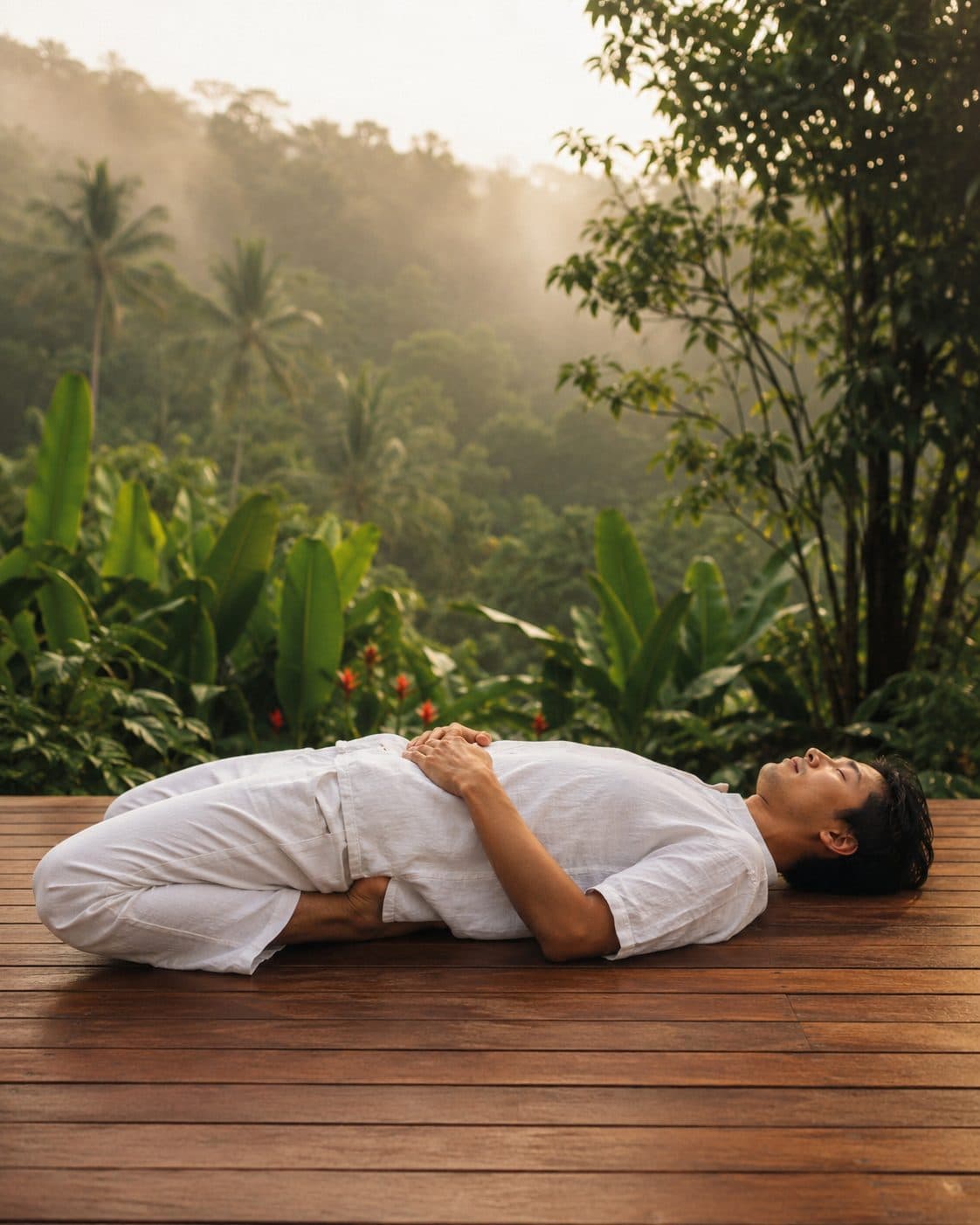 From-CHILD POSE, lean back