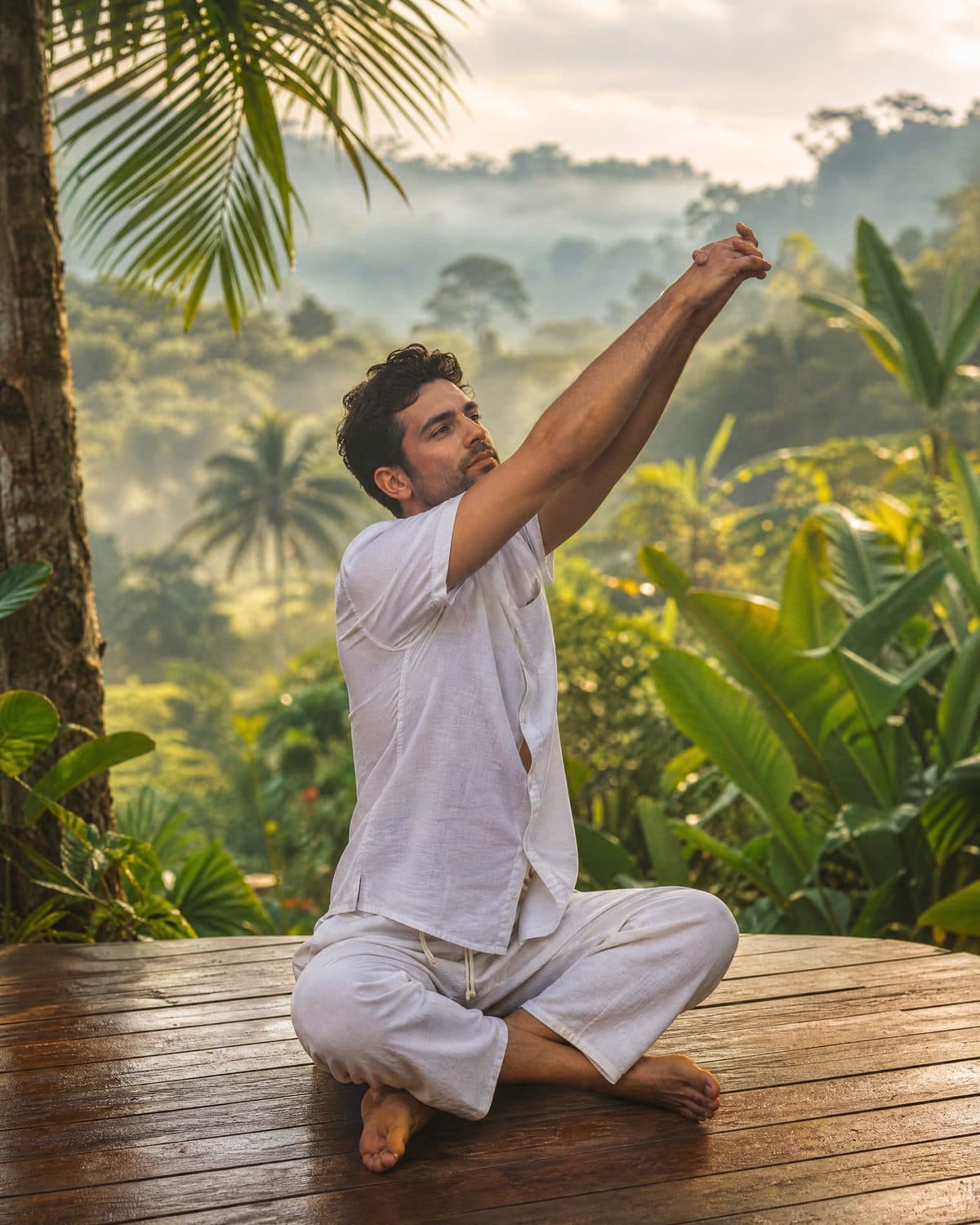 Sit in Easy Pose (cross-legged)