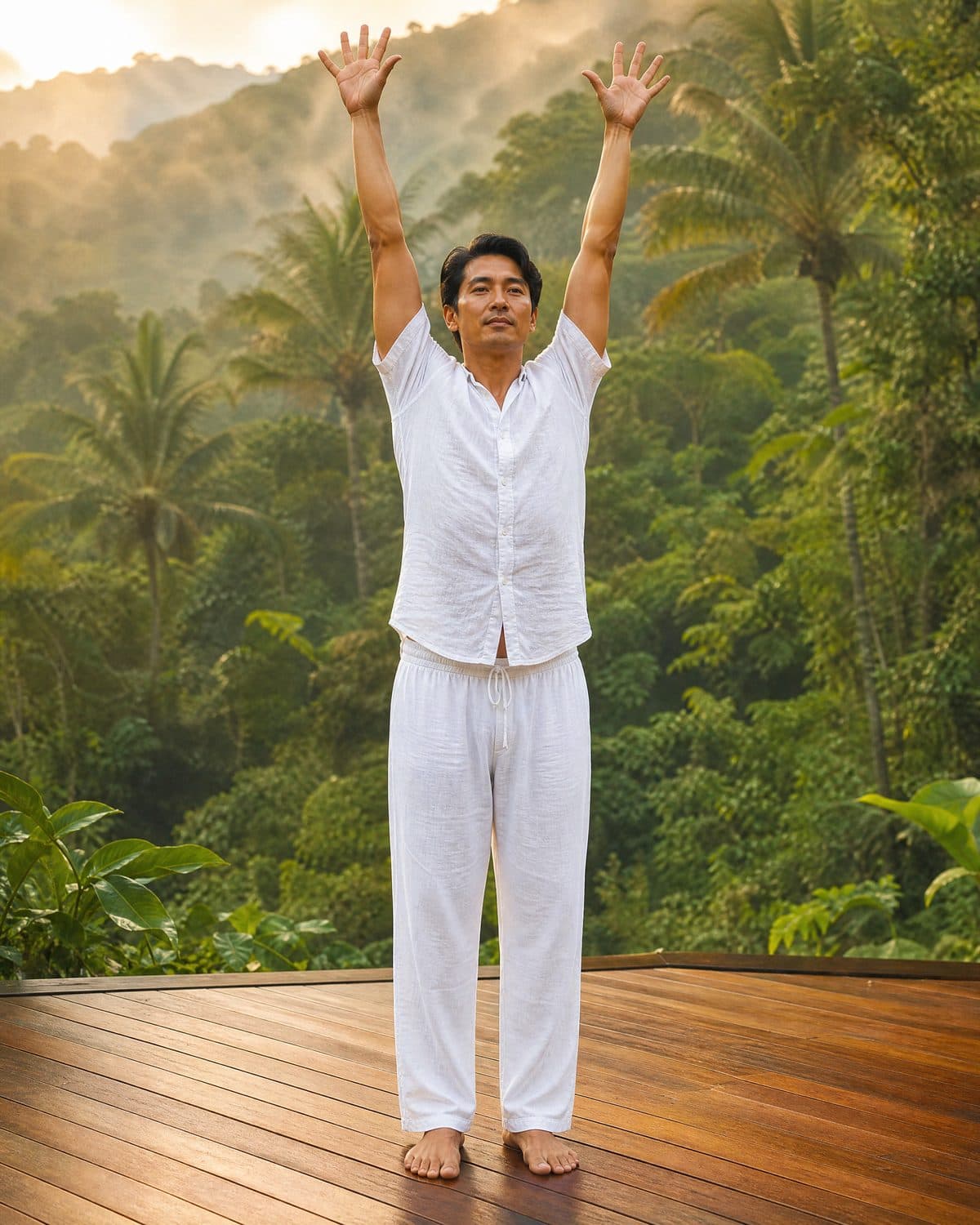 Remain in the same standing position