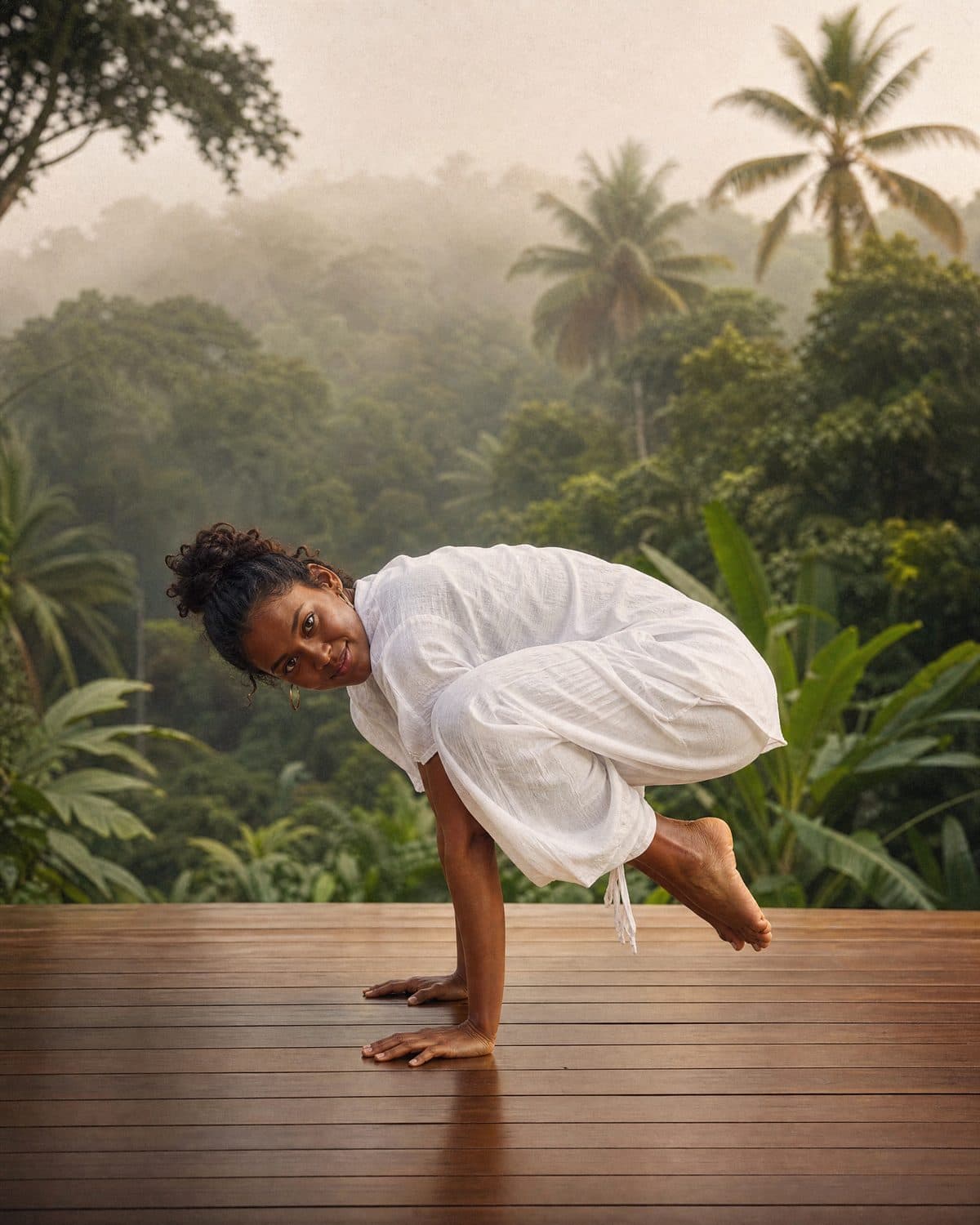 Remain in Crow Pose
