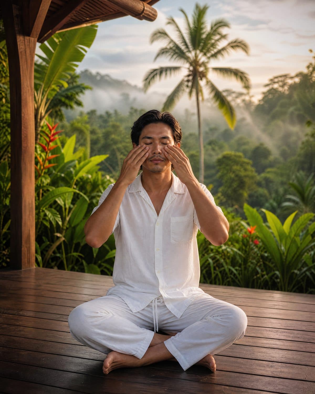 5. Remain in Easy Pose