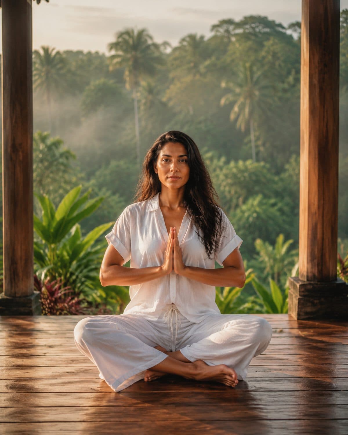 9. Sit in Easy Pose.