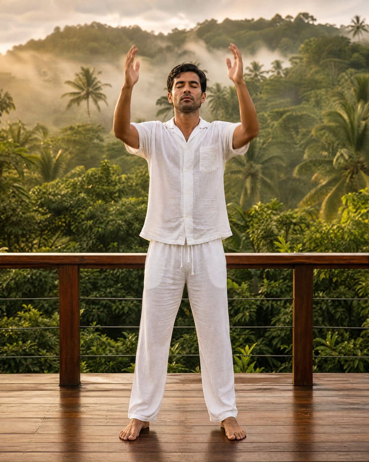 Repeat the entire series of postures in exercise 6 using the