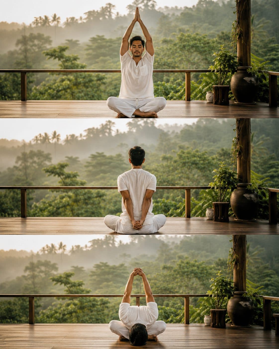 7. Sit in Easy Pose.