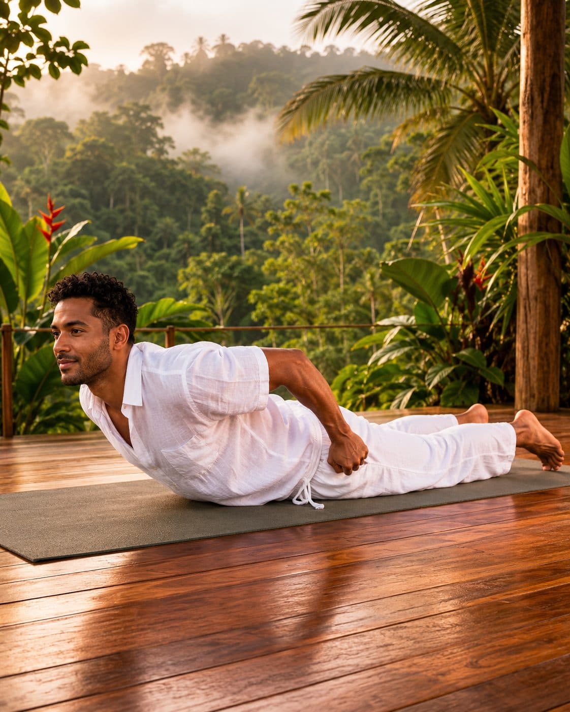 8. Lie on the stomach