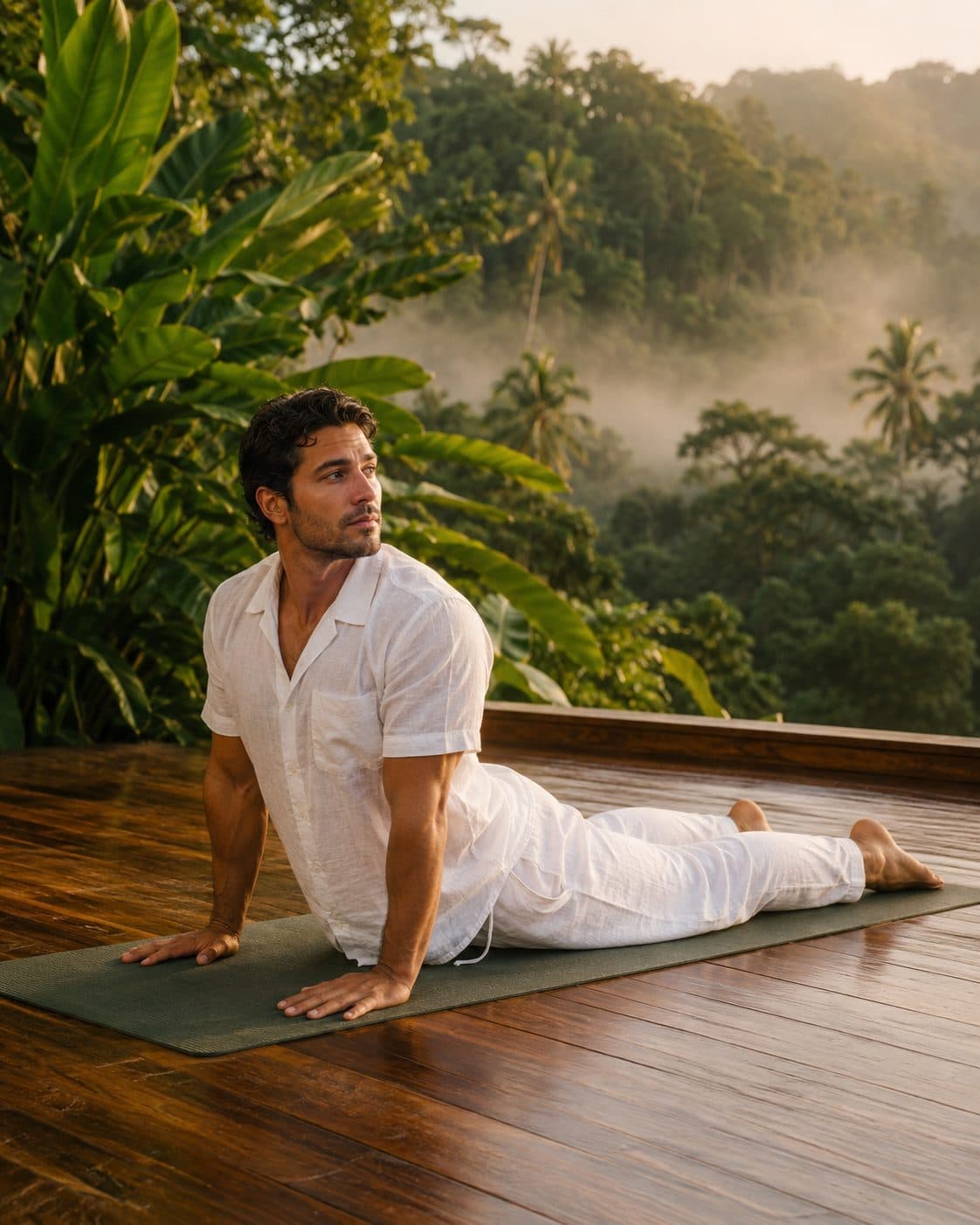 Push up into Cobra Pose