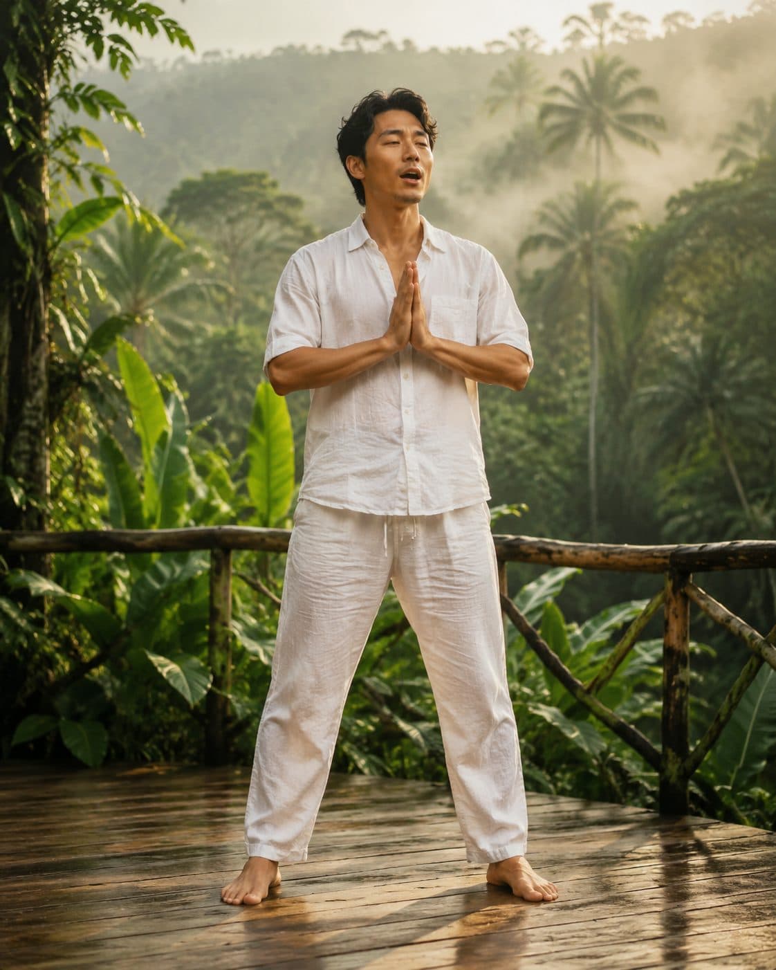 In same pose