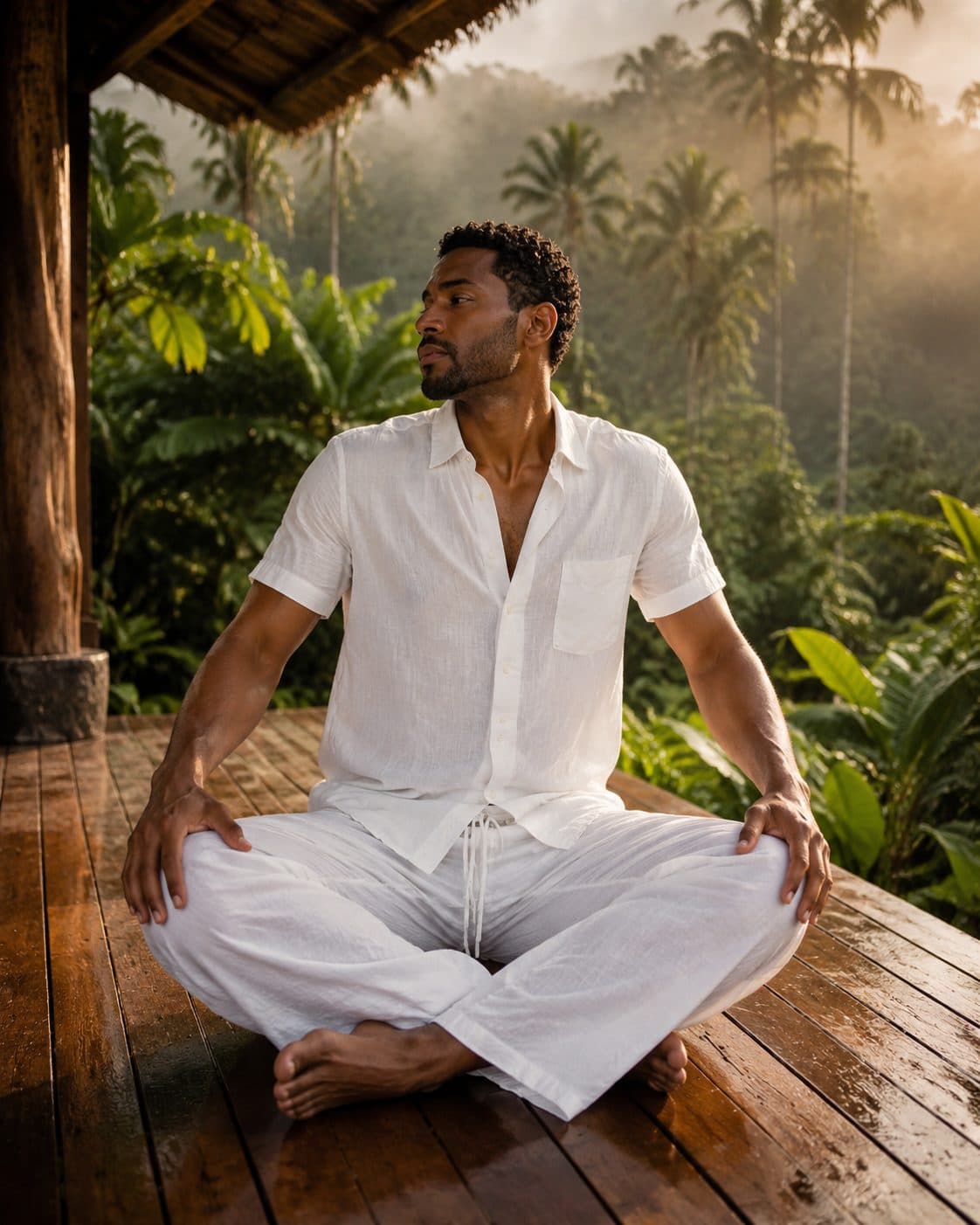 Sit in Easy Pose (Sukhasan)
